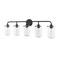 Z-Lite Delaney 5 Light Vanity, Matte Black & Clear 471-5V-MB - alternate 2